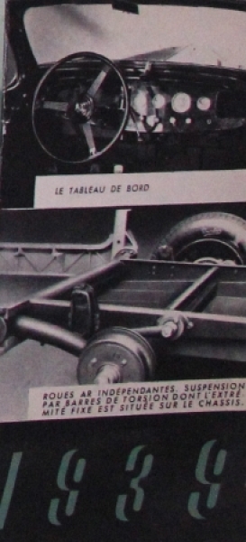 Amilcar Compound Modelprogram 1939 Carbrochure (5395)