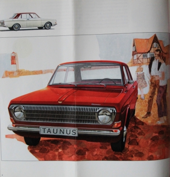 Ford Taunus 12 M + 15 M Modelprogram 1966 "Der neue Taunus" Carbrochure (5396)