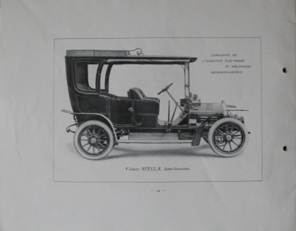 Stella Automobiles Modellprogramm 1910 Automobilprospekt (5401)