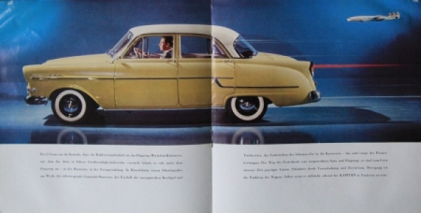 Opel Kapitän Modellprogramm 1956 Automobilprospekt (5404)