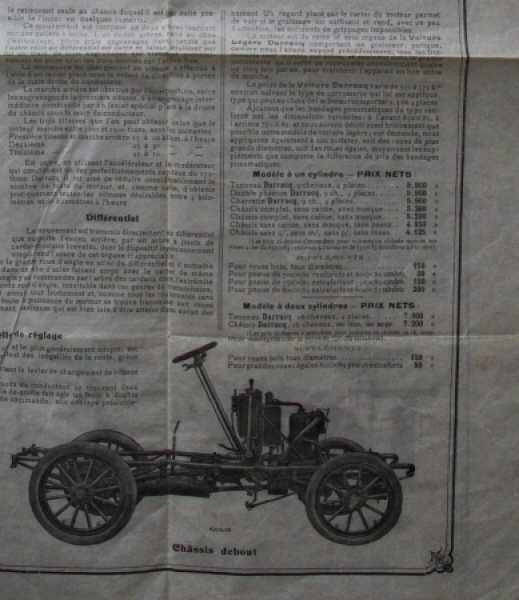 Darracq Voiture Legere Modelprogram 1902 Carbrochure (5416)