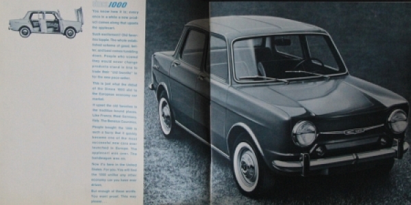 Simca 1000 Modelprogram 1963 Carbrochure (5439)