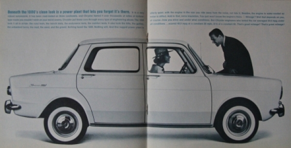 Simca 1000 Modelprogram 1963 Carbrochure (5439)