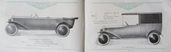 Suere Modellprogramm 1924 Automobilprospekt (5443)