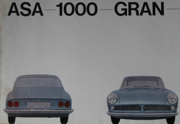 ASA Bertone Coupe 1000 GT Modelprogram 1962 Carbrochure (5458)