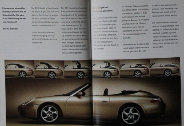 Porsche 911 Modellprogramm 1999 Automobilprospekt (5541)