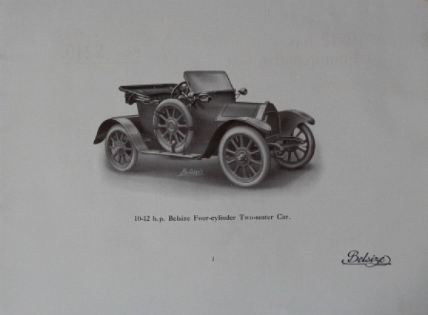 Belsize Cars Modellprogramm 1914 Automobilprospekt (5542)