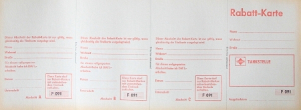 Gasolin Discount-Cards 1960 Gasstation 15er Block (5547)