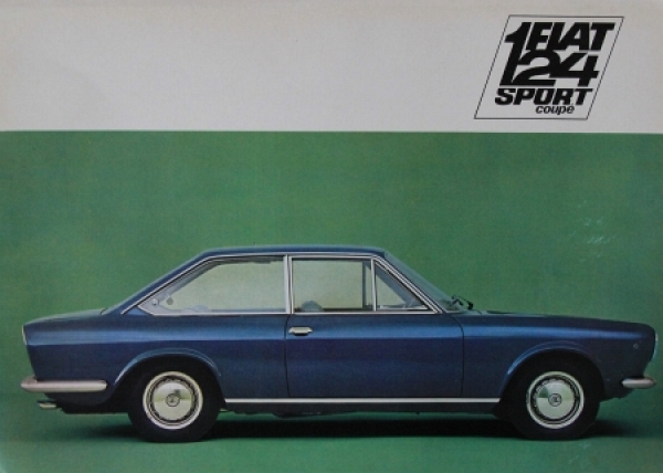 Fiat 124 Sport Coupe Modelprogram 1969 Carbrochure (5617)