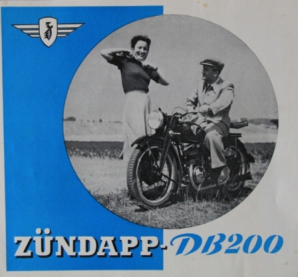 Zündapp DB 200 Modellprogramm 1939 Motorradprospekt (5615)