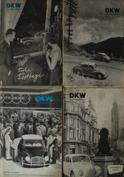 "DKW Nachrichten" DKW-Factory-Magazine 1953/55 five issues (9437)