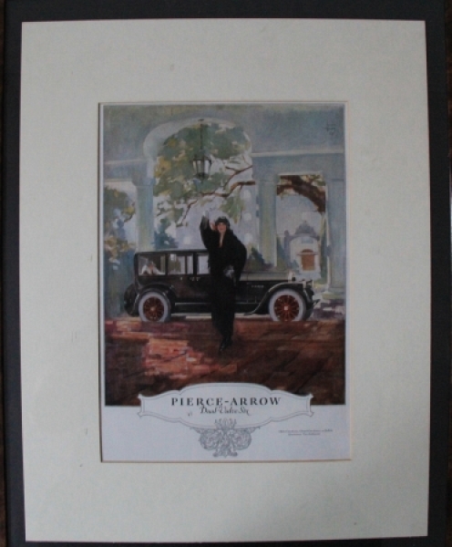 Pierce-Arrow Dual Valve 1925 Advertisingposter from Edwin Henry framed (5667)