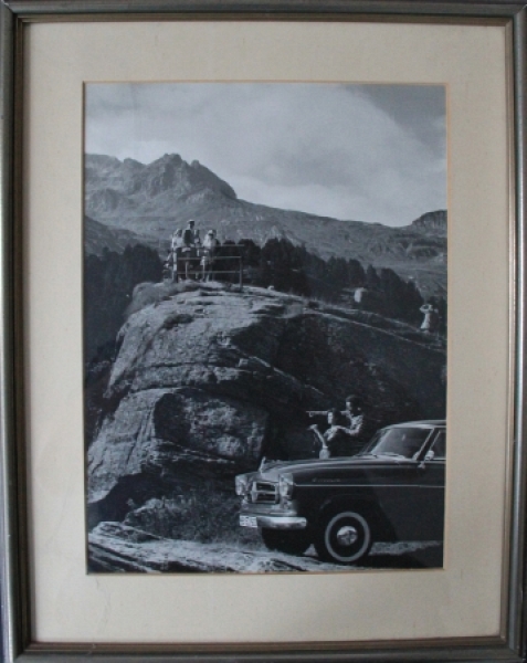 Borgward Isabella Mountain-Scenery 1956 Factoryphoto framed (5668)