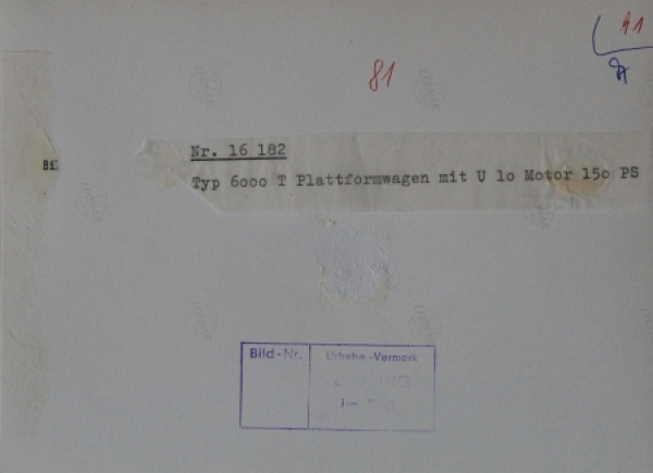 Buessing-NAG 6000 T Diesel-Truck German Post 1955 Factory-Photo (5744)