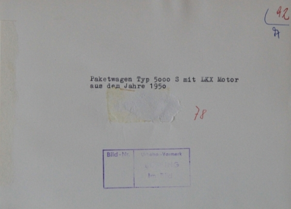 Büssing-NAG Typ 5000 S Diesel-LKW Deutsche Post 1950 Werksfoto (5746)