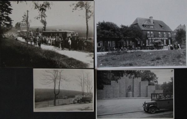 "Reichspost" Busses travelling through Germany 4 original photos 1924 to 1930 (5792)