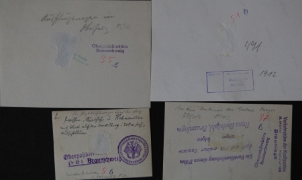 "Reichspost" Busses travelling through Germany 4 original photos 1924 to 1930 (5792)