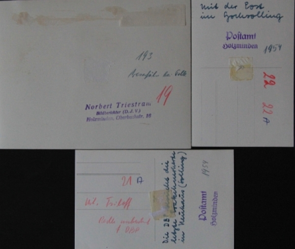 Buessing-NAG Bus travelling through Germany 1954 three original photos (5794)