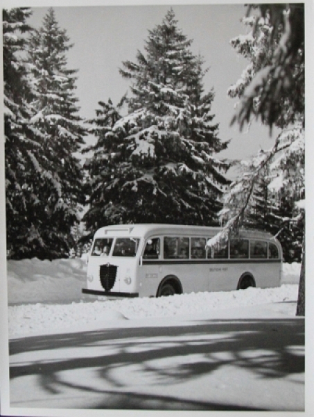 Buessing-NAG 5000 T Deutsche Post at winterly Harz 1949 Factoryphoto (5807)