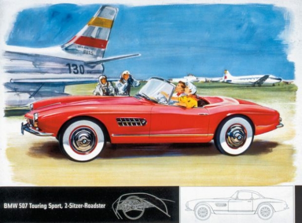 BMW 507 Touring Sport Roadster Modelprogram 1957 Carbrochure (5810)