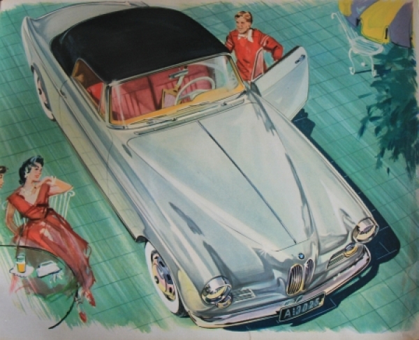 BMW 507 Touring Sport Roadster Modelprogram 1957 Carbrochure (5810)