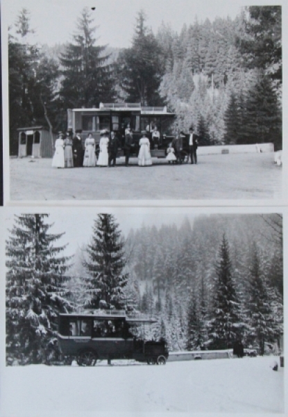 Buessing-NAG Bus at Harz 1910 two Factory-Photos (5815)