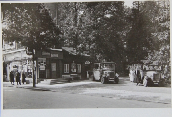 Mercedes-Benz Scenerybusses at Casino - Harz, Germany 1929 Originalphoto (5825)