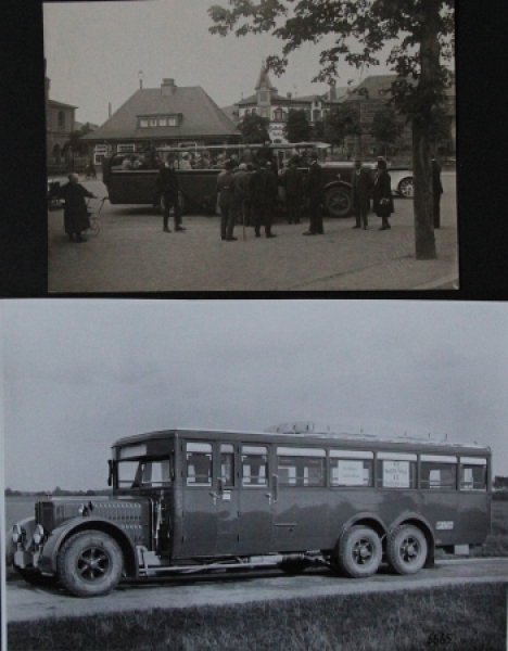 Buessing-NAG Bus on tour 1926 two original photos (5834)