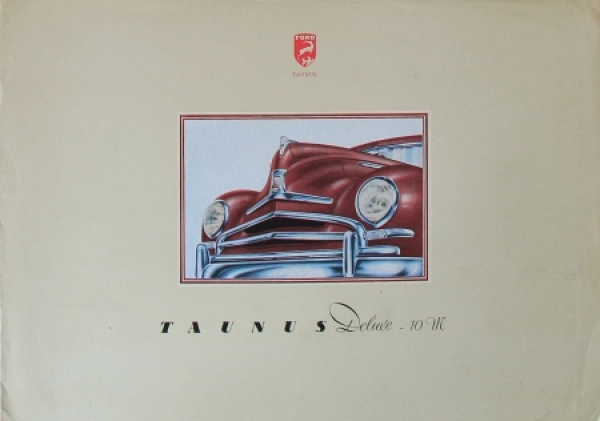 Ford Taunus 10 M Delux Modelprogram 1951 Carbrochure (6080)