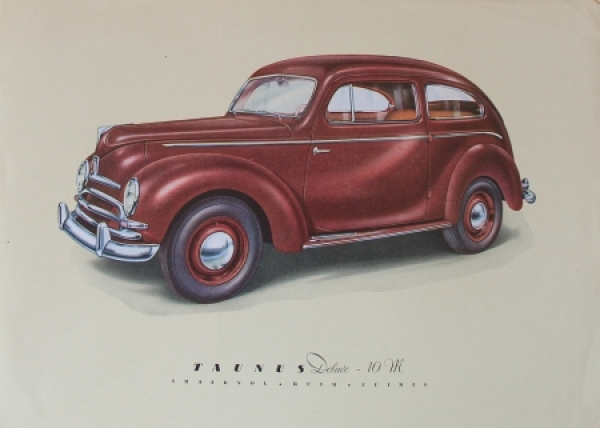 Ford Taunus 10 M Delux Modelprogram 1951 Carbrochure (6080)