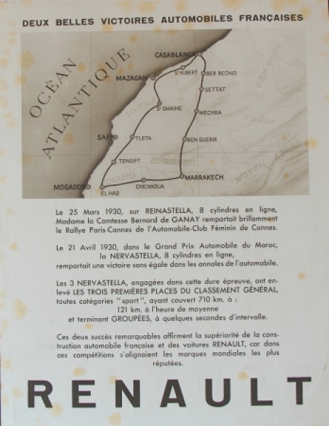Renault Reinastella Modelprogram 1928 Carbrochure (6102)