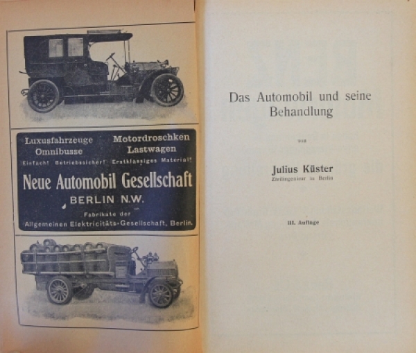 Kuester "Das Automobil und seine Behandlung" Vehicletechnic 1907 (0156)