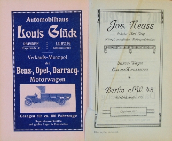 Kuester "Das Automobil und seine Behandlung" Vehicletechnic 1907 (0156)