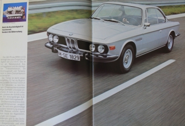 BMW 3.0 CSI Modelprogram 1971 Carbrochure (6147)