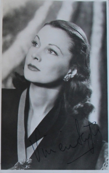 Vivien Leigh original signed autograph card 1952 (6166)