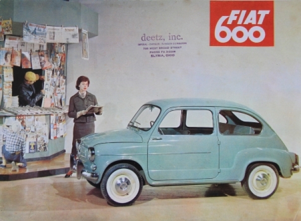 Fiat 600 Modelprogram 1956 Carbrochure (6191)
