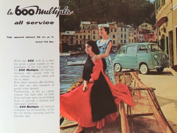 Fiat 600 Modelprogram 1956 Carbrochure (6191)