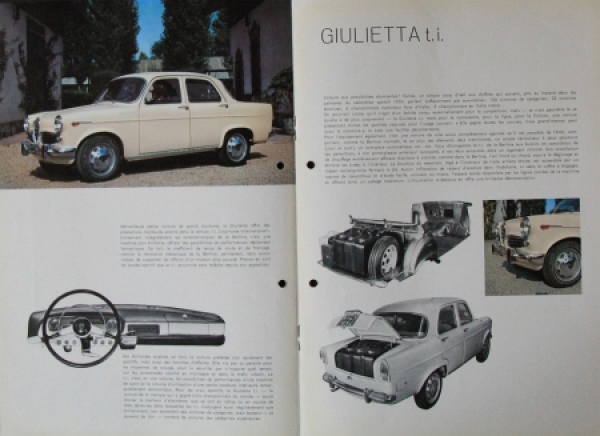 Alfa Romeo Giulietta Berlina Modelprogram 1956 Carbrochure (6192)
