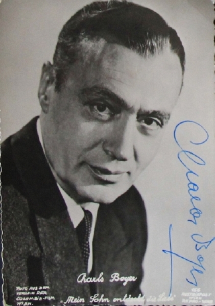 Charles Boyer original signed Autographcard 1952 (6212)