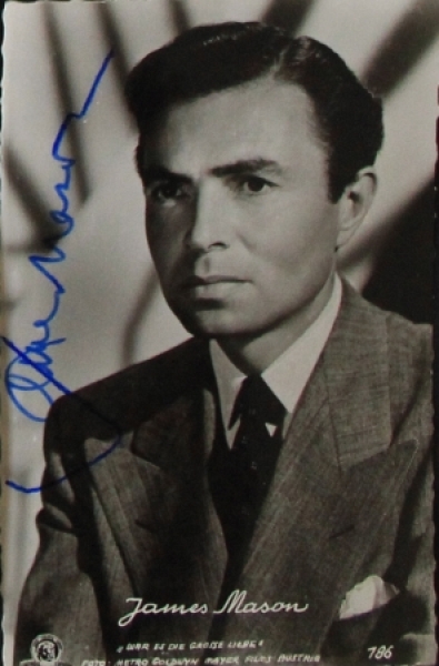 James Mason original signed autographcard 1953 (6215)
