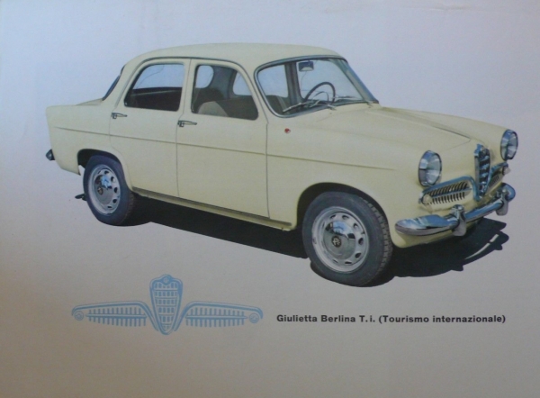 Alfa Romeo Giulietta Sprint Spider Modelprogram 1959 Carbrochure (6296)