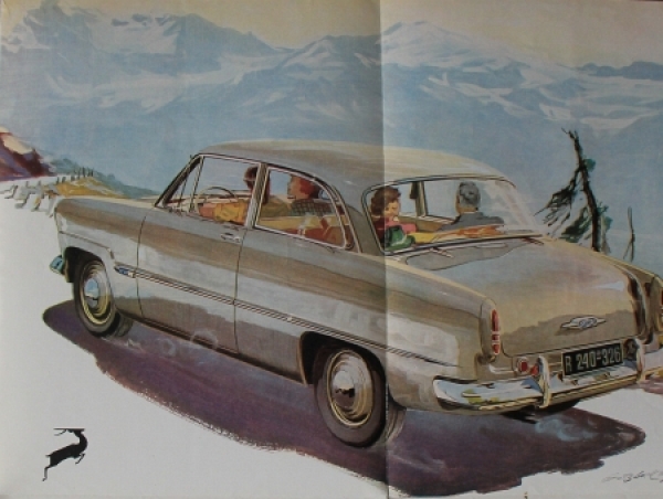 Ford Taunus 12 M Modelprogram 1952 Gotschke-Drawings Carbrochure (6304)