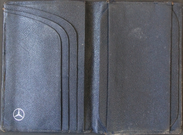 Mercedes-Benz Brieftasche 1960 für Fahrzeugpapiere Leder mit Markenlogo  (6338)
