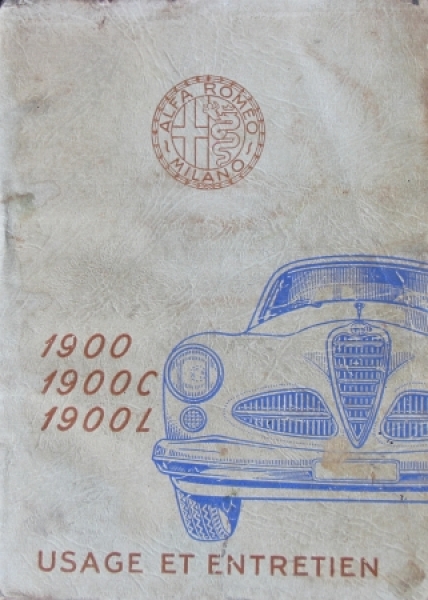Alfa Romeo 1900 C 1952 Owner Manual (6353)