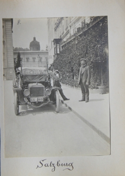 "Automobilreise 1912" handmade Photoalbum 1912 with original photos (6402)