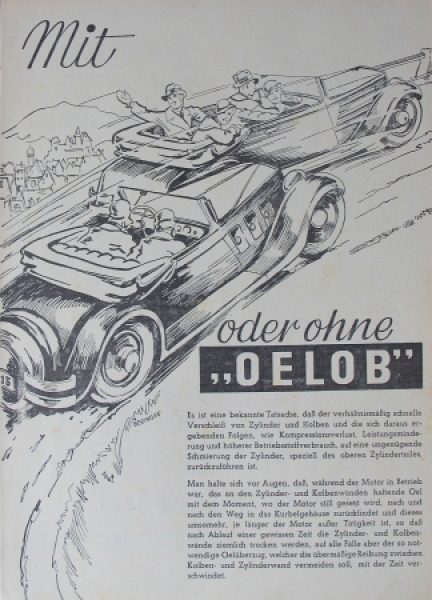 Oelob "Mit oder ohne Oelob" Gasstation-Magazine 1934 (6432)