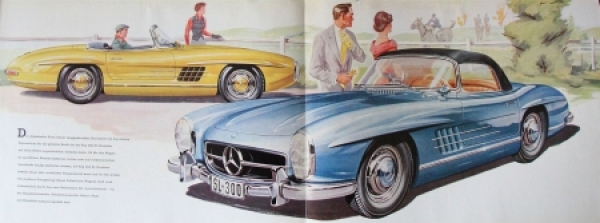 Mercedes-Benz 300 SL Roadster Modelprogram 1958 Carbrochure (6480)