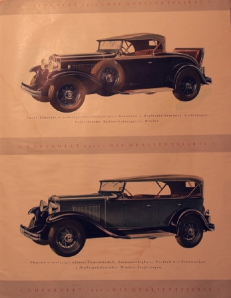 Chevrolet Modelprogram 1931 Carbrochure (7727)