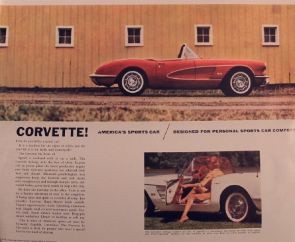 Chevrolet Corvette Modelprogram 1960 Carbrochure (4186)