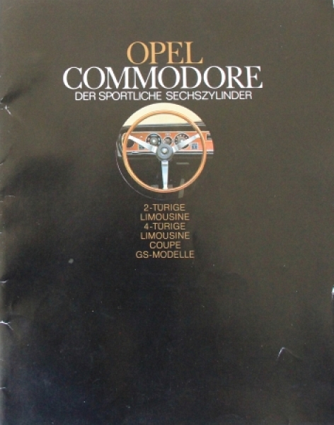 Opel Commodore Modelprogram 1968 "Der sportliche Sechzylinder" Carbrochure (6570)